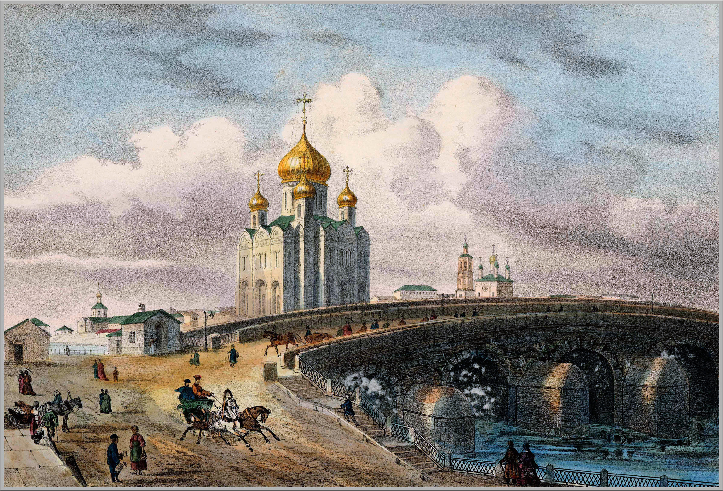 Вид на храм христа спасителя с кремля